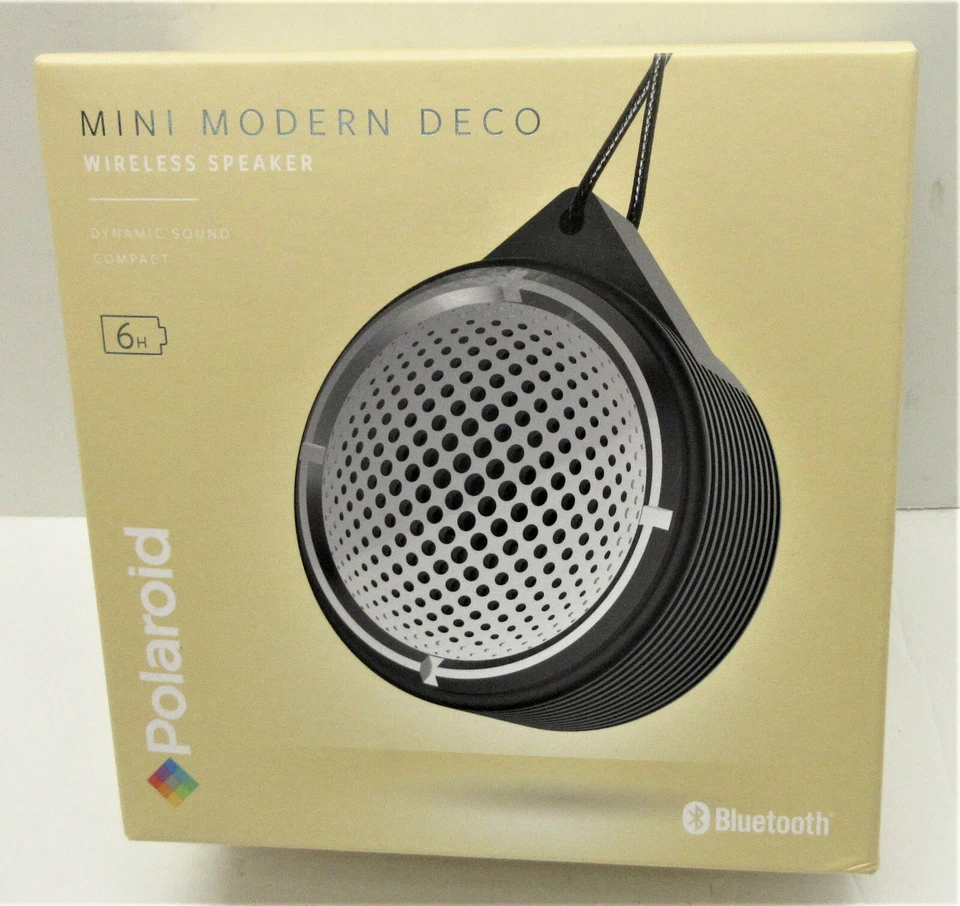 Polaroid Mini Modern Deco Wireless Speaker Pbt651bkl