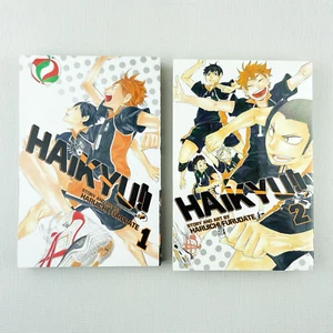 Haikyu!!, Vol. 1 & Vol. 2 by Furudate, Haruichi Paperback Book Bundle LOT x2 - Imagen 1 de 13