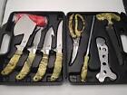Hunting Knife Set Field Dressing Tool Kit Outdoors Camping Survival 10-Pack