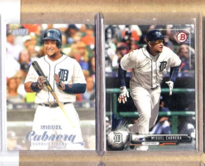 Miguel Cabrera - 2 Card Lot-1 2017 Stadium Club+1 2017 Bowman-Tigers-NM-MT+ - Picture 1 of 1