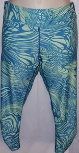 Damen Capri Yoga Hose Marke Sukhawear gebraucht Größe Small blau und gelb - Bild 1 von 6