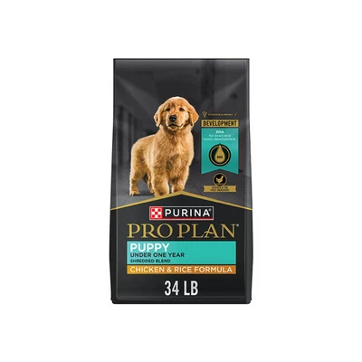 Purina Pro Plan High Protein Puppy Food Shredded Blend Chicken & Rice 34lb - Image 1 of 4