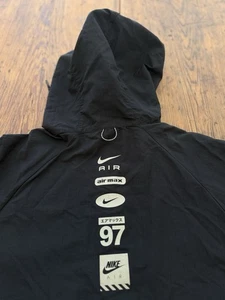 Vintage Nike Pullover Jacket Air Max 97 Hooded Windbreaker Reflective Trim Sz M - Picture 1 of 17