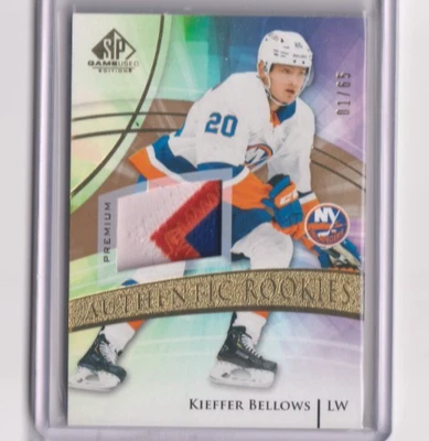 2020-21 SP Game Used Authentic Rookies Premium Patch 172 Kieffer Bellows 1/65 NY - Image 1 of 2