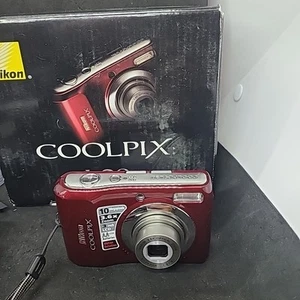 Nikon COOLPIX L20 10.0MP Digital Camera - Deep Red With Box #5 - Picture 1 of 5