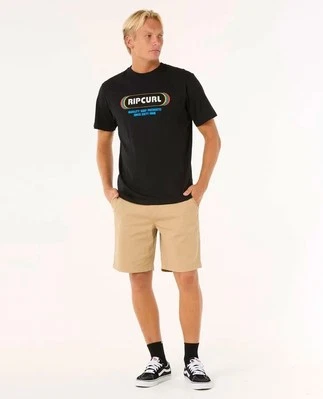 Rip Curl Surf Revival SS Mens T-Shirt Black - Imagen 1 de 4
