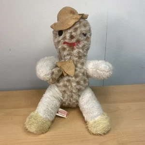 Vintage RARO Bantam TAN ARACHIDE peluche imbottito rumoroso Bel HTF anni 60? 12" - Foto 1 di 8