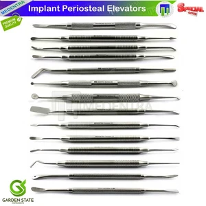 Set Of 14 Dental Periosteal Elevators Double End Oral Surgery Sinus Lift Scaler - Picture 1 of 13