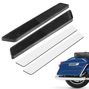 Black Reflectors Hard Saddle Bag Latch Cover Reflectors Compatible for Harley... - Picture 1 of 7