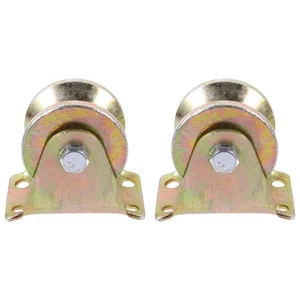 2pcs Sliding Gate Rollers V Groove Wheels Track for Sliding Gate Track - Picture 1 of 12