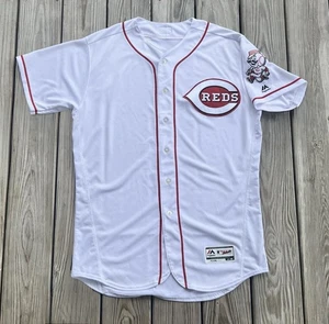 Men’s Authentic Majestic Cincinnati Reds Flex Jersey White Size 46 (L/XL) - Picture 1 of 10