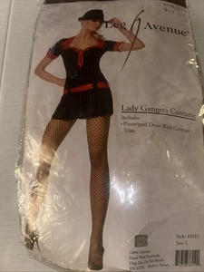 Sexy Lady Gangsta Mafia Gangster Adult Halloween Costume - L - Picture 1 of 17