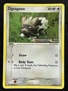 Pokemon Zigzagoon Reverse Holo - EX Emerald - 74/106 LP - Picture 1 of 2