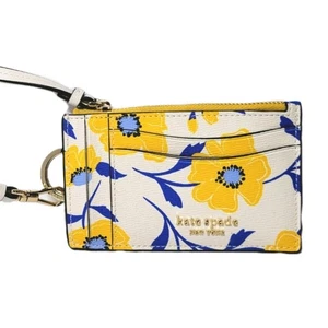 Estuche para tarjetas Kate Spade Morgan Sunshine estampado floral muñeca multicolor nuevo sin etiquetas  - Imagen 1 de 9