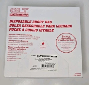 QLT Marshalltown 11"x20" Disposable Grout Bags DGB661 16661 - PACK OF 50 - Picture 1 of 5