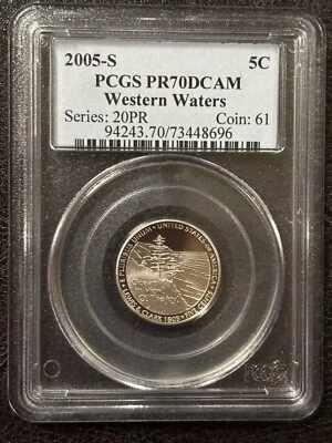 2005 S Nickle 5C PCGS PR 70 DCAM Western Waters - Image 1 of 4