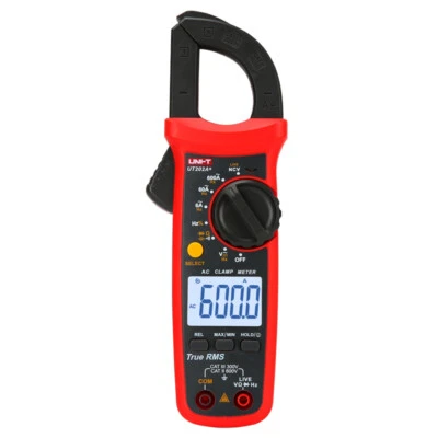 UNI-T UT202A+ Digital Clamp Meter TRMS AC DC NCV Multimeter OHM Cap Freq Tester - Image 1 of 4