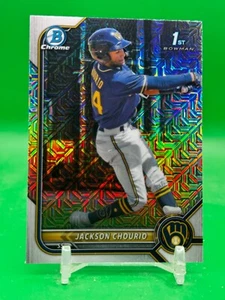 Jackson Chourio 2022 Bowman Chrome Mega Box Mojo Refractor 1st #BCP-79 - Picture 1 of 2