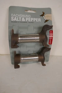 Unusual  Dachshund  Tail End Serving  Salt & Pepper Shaker's - Picture 1 of 3