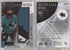 2020-21 Upper Deck SP Game Used Supreme Patch /15 Brent Burns #SP-BU Patch
