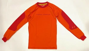 NEW Under Armour Men ColdGear Fitted Crew Long Sleeve T-Shirt BaseLayer Orange S - Picture 1 of 1