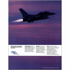1987 Allied Signal: Things Its Pilot Hasn’t Seen Yet Vintage Print Ad - Bild 1 von 1