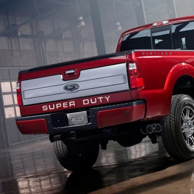 Ford Super-Duty F-250 F-350 F-450 2008 to 2016 Tailgate 1/32" White Letter Inser - Image 1 of 4