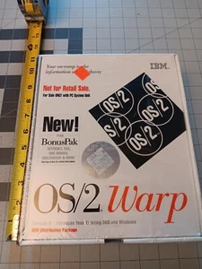 New - Sealed IBM OS/2 Warp Version 3 in Box w/ BonusPak - IBM CD ROM, 1994 - Picture 1 of 7