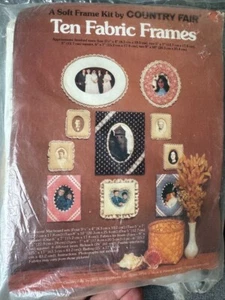 Vintage Ten Fabric Frames Kit Factory Sealed Country Fair 9137 Soft Frame - Picture 1 of 14