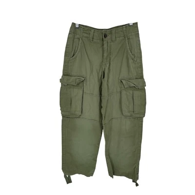 Без границ холст грузовой брюки мужской размер 28 ствол Y2K негабаритный армия зеленый - Изображение 1 из 4