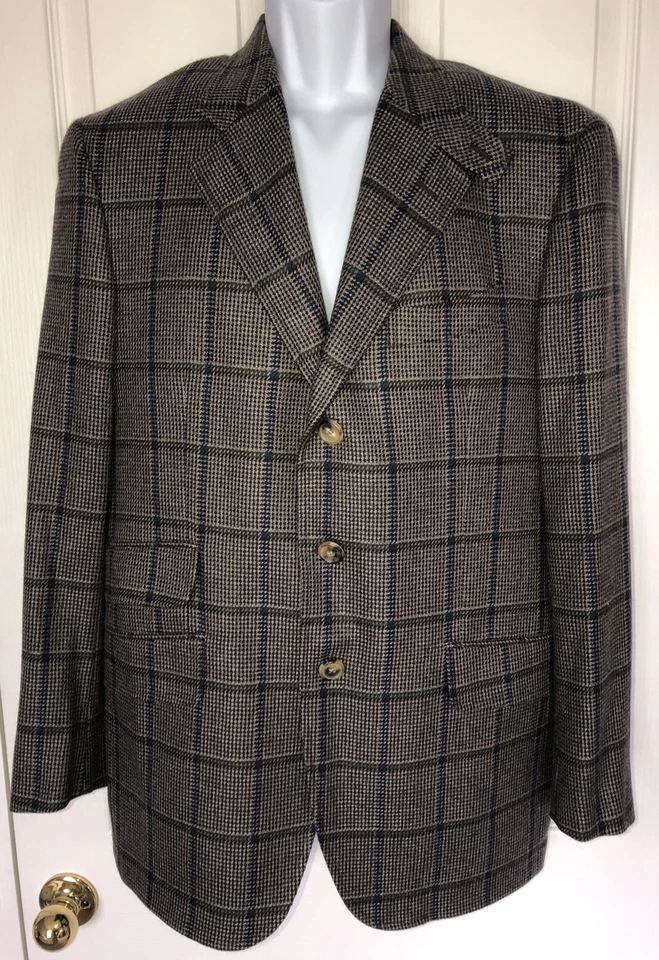 Blazer ETRO Milano Mezcla Lana Cachemira Forrado en Seda Hecho en Italia Talla 52R Excelente Foto 1 de 4