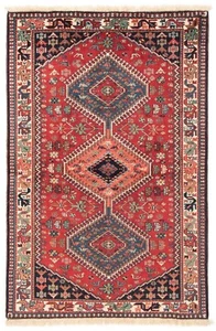 Yalameh Handgeknüpfter Perserteppich 160x105 cm-Nomadic,Orient,Rug,Carpet,Rot - Picture 1 of 12