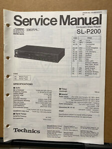 Service Manual for the Technics SL-P200 CD Player ~ Repair