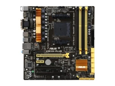 ASUS A88XM-PLUS AMD A88 DDR3 motherboard FM2+ micro ATX hdmi dvi usb3.0 Tested - Image 1 of 3