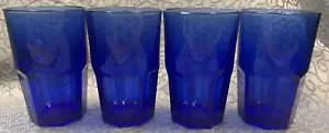 Crisa Boston Cobalt Blue Cooler Glass by Libbey - 8 Panels - 5 3/8" Tall - 16 oz - Picture 1 of 6