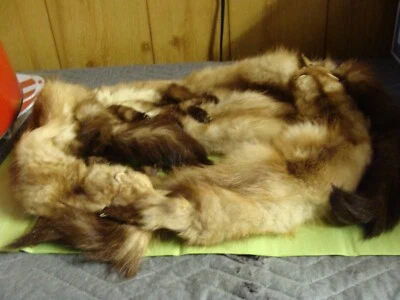 Vintage Small Light Brown Mink Fur Pelt Stole Scarf Shoulder Collar - Image 1 of 2
