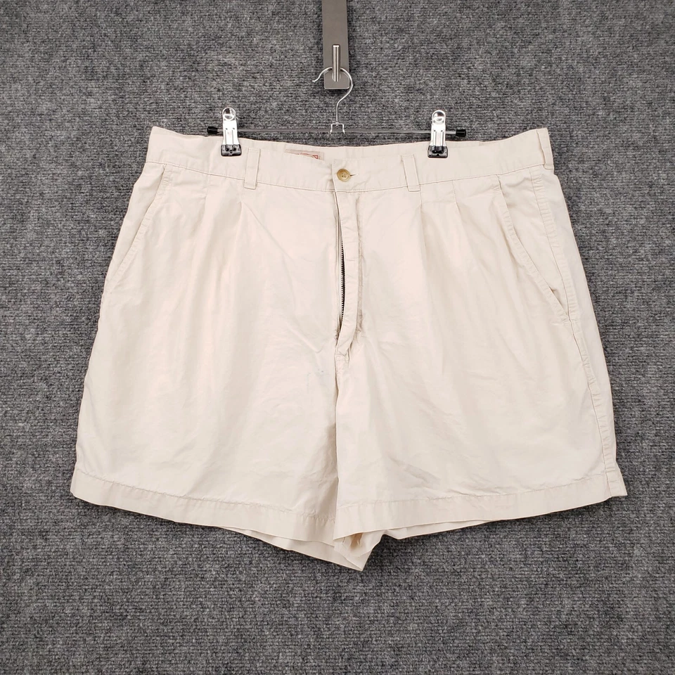 Pantalones Cortos De Colección Banana Republic Para Hombres 38 Blanco Safari Viaje Plisado Chino Años 90 Foto 1 de 4