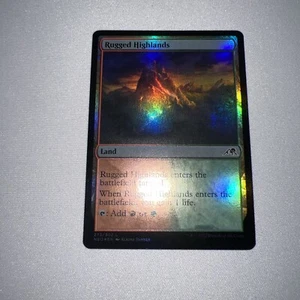 1xx1 Foil Rugged Highlands English Magelimited Mtg Com Commander Vintage - Picture 1 of 1