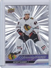 2023-24 Upper Deck Series 1 #229 Wyatt Kaiser Outburst Young Guns Blackhawks