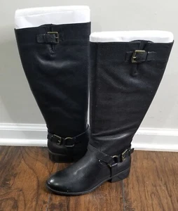 Lauren Ralph Lauren McLeod Black Harness Riding Boots with Bridle - Picture 1 of 5