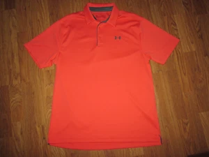 Mens UNDER ARMOUR HEATGEAR loose fit collared short sleeve polo shirt L Lg - Picture 1 of 1