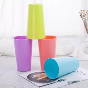 /1x Plastic Cups Reusable Water Cups Beverage Drinking Use Cup Mug For Home F4I9 - Picture 1 of 15