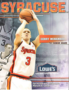 Gerry McNamara Lowe's Syracuse University SU Basketball Senior Guard Player Card
