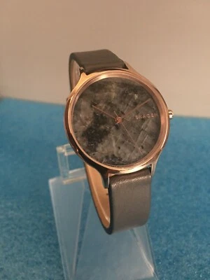 Skagen SKW2672 Women's Anita Grey Dial Grey Leather Strap Watch - Image 1 of 4