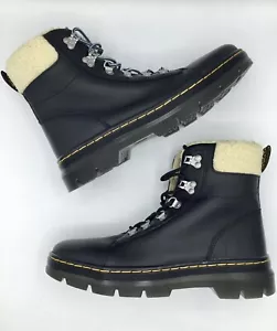 EXCELLENT~Dr Martens Combs W FL~Faux Fur Lined Boots~Water Resistant~Sz 9 Ladies - Picture 1 of 9
