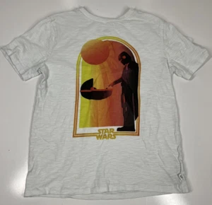 Gap Kids White Star Wars The Mandalorian Short Sleeve Shirt Kids SZ Large - Picture 1 of 23