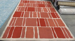 BEIGE / RED 8' X 11'-2" Stained Rug Reduced Price 1172605088 MSR4289-23812-8 - Picture 1 of 4