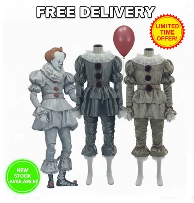 Halloween Joker Suit,Halloween Clown Cosplay Men Kids Joker Suit Stephen King'.. - Image 1 of 4