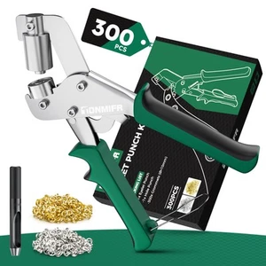 Professional Grommet Tool Kit with 3/8 Inch Eyelets - Heavy Duty Metal Gromme... - Picture 1 of 7