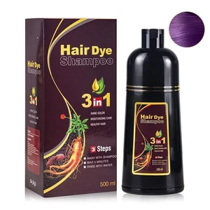 3 In 1 Hair Dye Shampoo Herbal Brown Hair Dye for Men Women Herbal Ingredients - Picture 1 of 25
